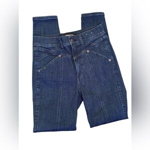 Express Hyper Stretch Ankle Legging Dark Blue Denim Jeans 4R